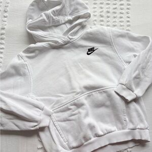 Nike White Youth Hoodie • Size Kids Medium